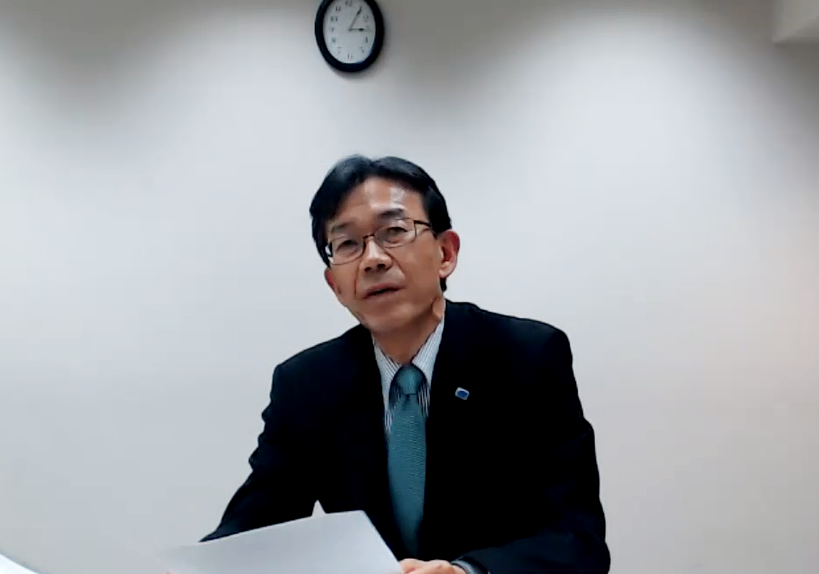Dr. Yamaguchi Hiroki, Senior Managing Director, delivers his concluding remarks.