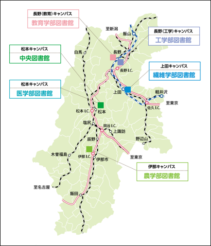 信州大学図書館配置図